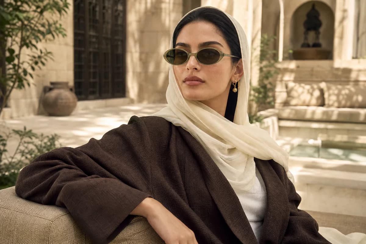 نظارة شمسية بيضاوية بلون الميرمية